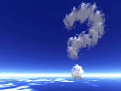 Question mark cloud: