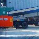 Asphalt delivery lorry: