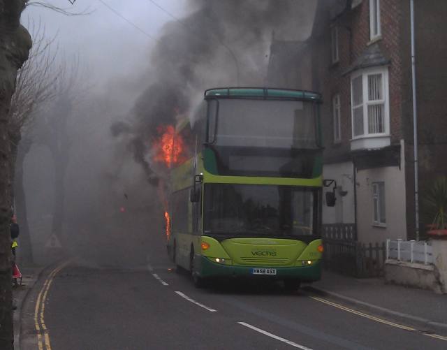 Bus fire: