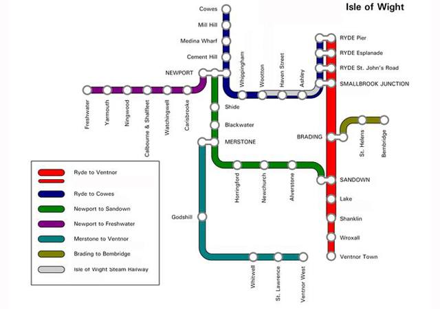Railway map: