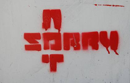 Not sorry graffiti: