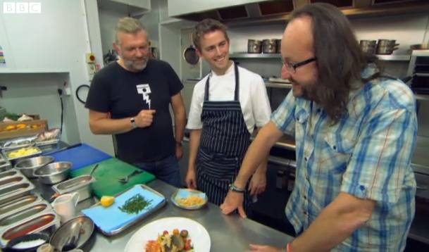 Robert Thompson with The Hairy Bikers: