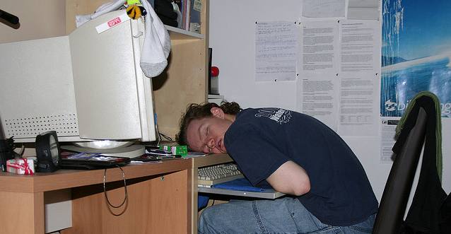 Fallen asleep at desk:
