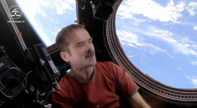 Commander Hadfield on the ISS: