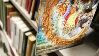 Fairytale book in library