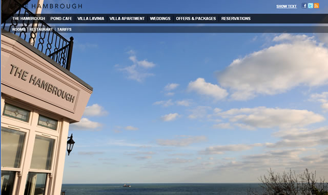 Screen grab from the Hambrough Website