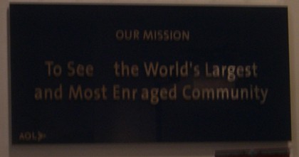 Our Mission sign: