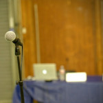 Microphone at meeting by gpaumier