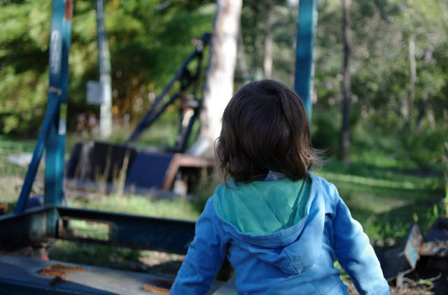 child in playground: