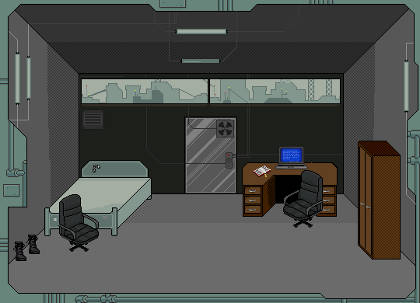 Computer generated motel room:
