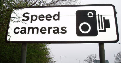 Speed camera sign: