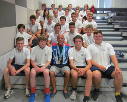 Sandown Bay Academy Students with Pete Waterfield