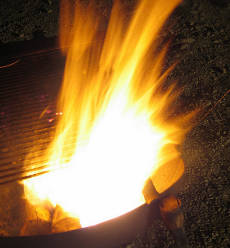 Barbecue fire: