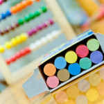 Abacus and chalks :