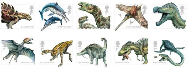 Dino stamps: