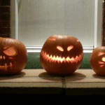 Pumpkin doorstep trio