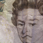 Unhappy five pound note