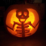 Skeleton pumpkin