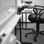 Empty office chair