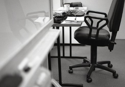 Empty office chair