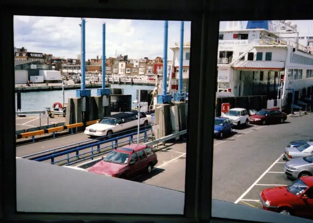 Limo leaving Wightlink ferry