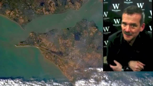 Commander Chris Hadfield saying hello to the Isle of Wight - Tim Pritchard