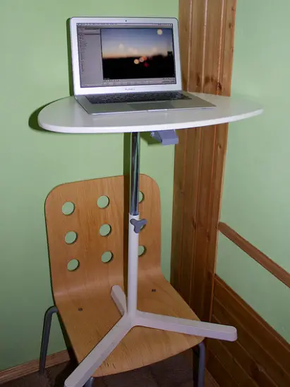 Desk on chair 