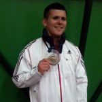 Nick Percy with silver medal