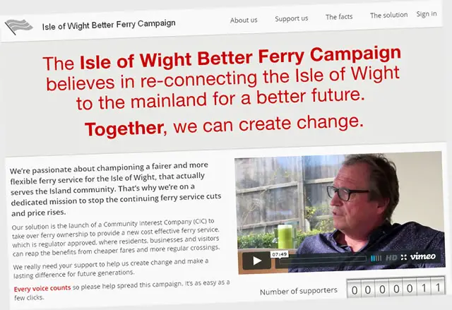 Better Ferry Campaign screen grab