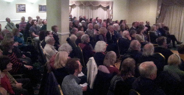 Packed Fracking Talk Cafe Scientifique Isle of Wight Jan 2014