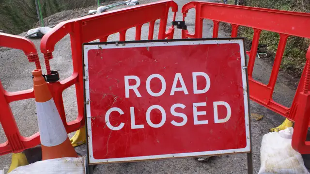 Road Closed at Undercliff Drive