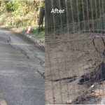 Undercliff Drive - Looking West Before and After Mudslide