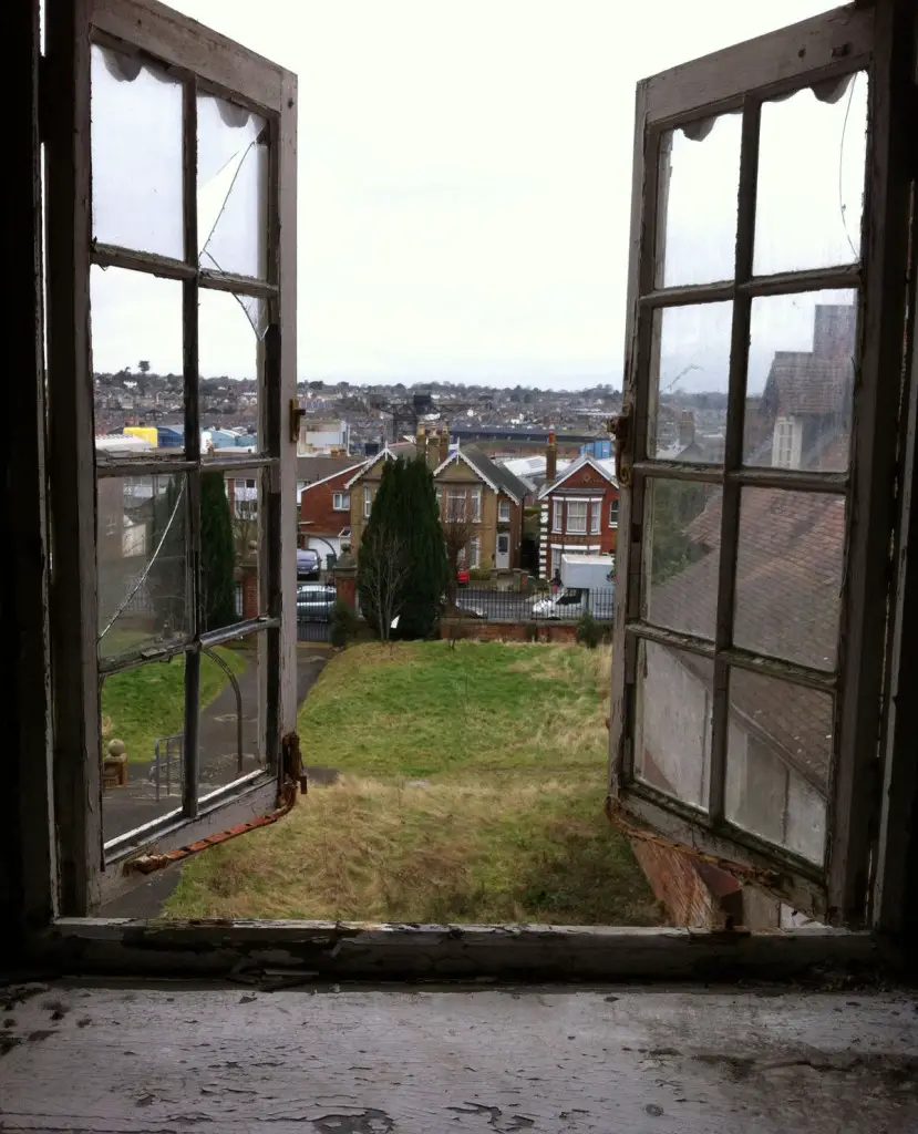 View from the open window