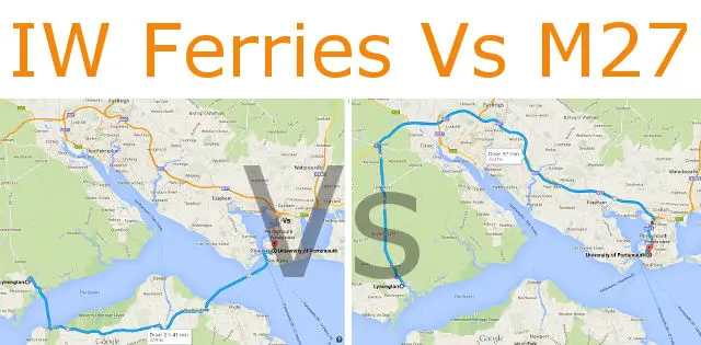 IW ferry vs M27 journey