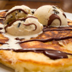 Pancake with ice cream