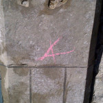 chalk markings :
