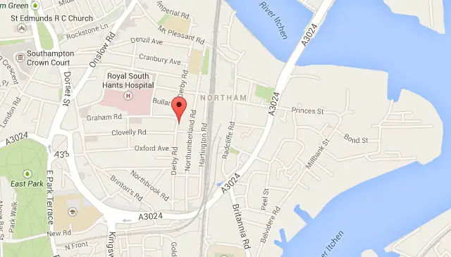 Derby Road Southampton - Google maps