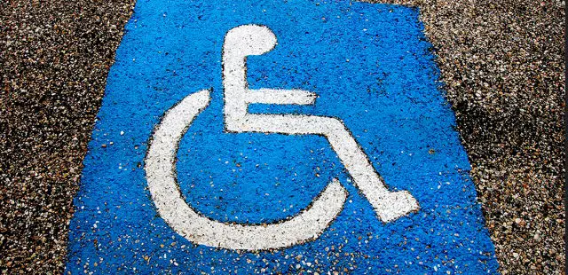 Disabled parking space: