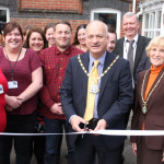 Ian Ward and Richard Priest opening new children's services facilities