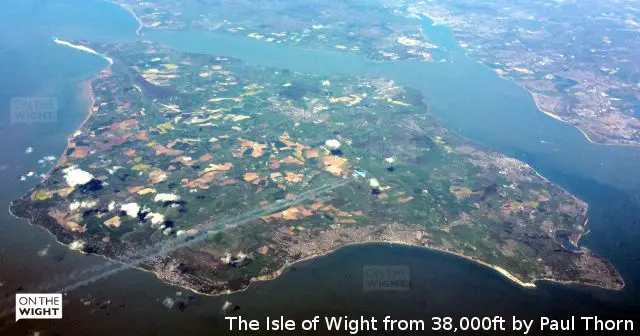 Isle of Wight from 38,000ft by Paul Thorn