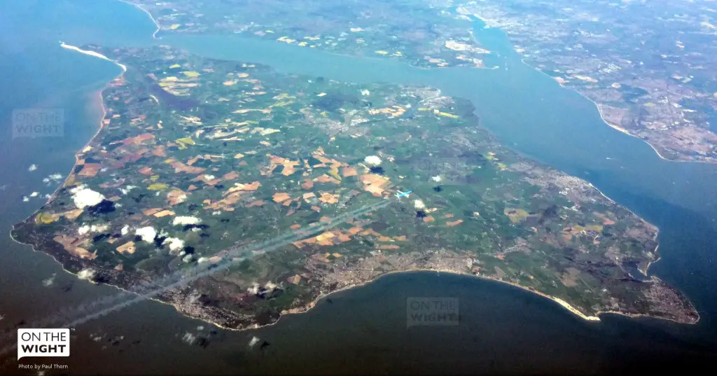 Isle of Wight from 38,000ft by Paul Thorn