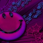 Purple smile face by projectart69