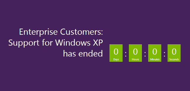 Windows XP support has now expired