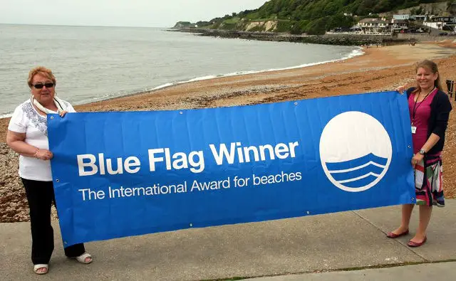 Blue Flag Award with Shirley Smart and Luisa Hillard: