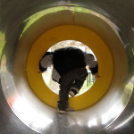 Child in tunnel