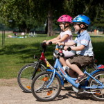 Children cycling: