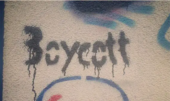 Boycott graffiti: