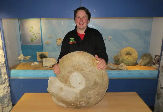 Alex Peake and his giant ammonite: