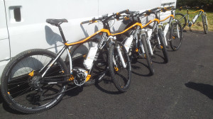 Haibikes lined up and ready for action