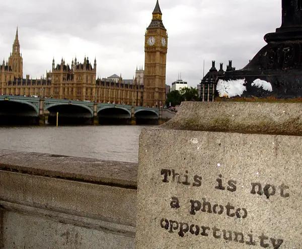 Photo Opp Parliament Banksy: